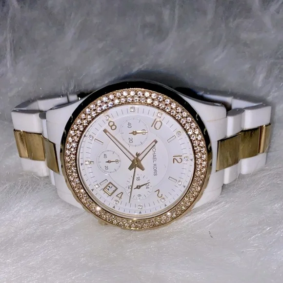 Michael Kors Swarovski Crystal Face Watch Michael Kors Polished Round Swarovski Crystal Ladies Watch  main image 4